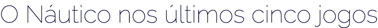 O N utico nos  ltimos cinco jogos
