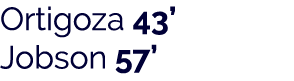Ortigoza 43  Jobson 57 