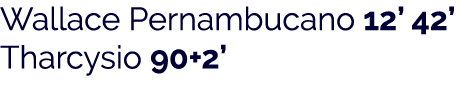 Wallace Pernambucano 12  42  Tharcysio 90 2 